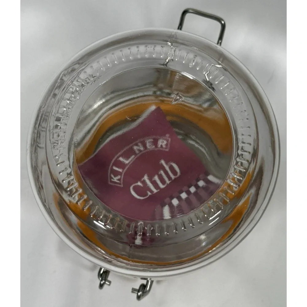 Kilner Clip Top Glass Jar Small Clear Orange Seal Airtight Storage 0.35L